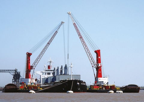Konecranes Gottwald Cranes on Barge